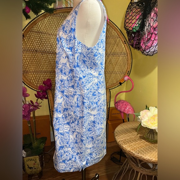 Lilly Pulitzer NWT Melani Dress Coastal Blue Fancy Feet Size 0,14 - Picture 5 of 9